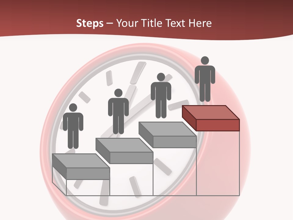 A Red Ball With A Clock On Top Of It PowerPoint Template