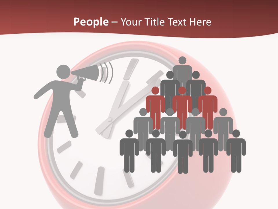 A Red Ball With A Clock On Top Of It PowerPoint Template