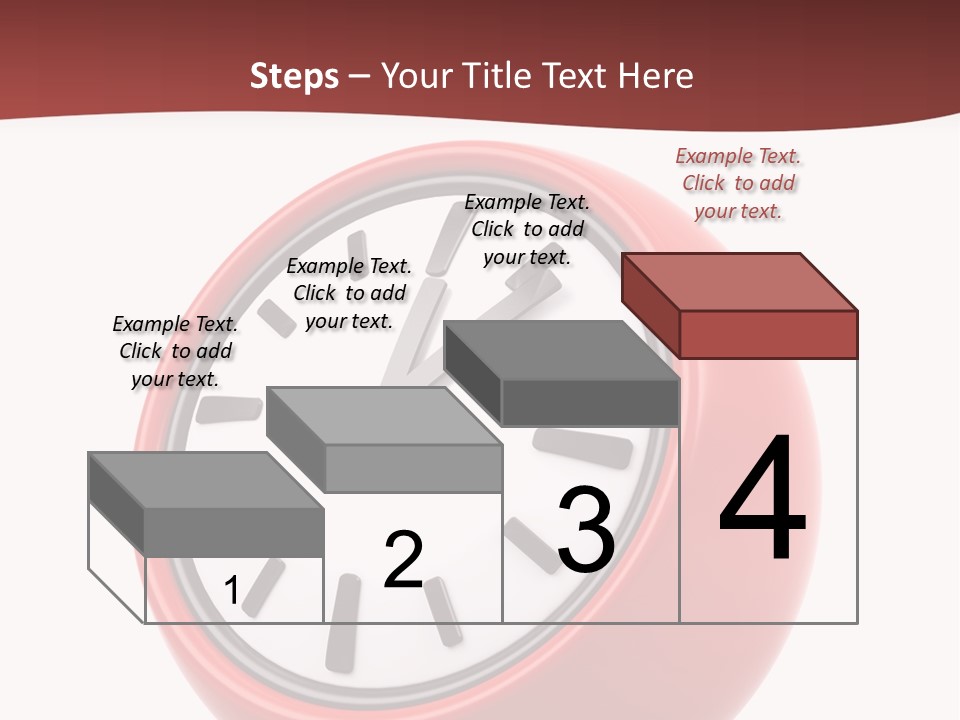 A Red Ball With A Clock On Top Of It PowerPoint Template