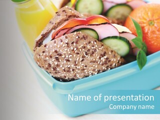 Eating Cucumber Tomato PowerPoint Template