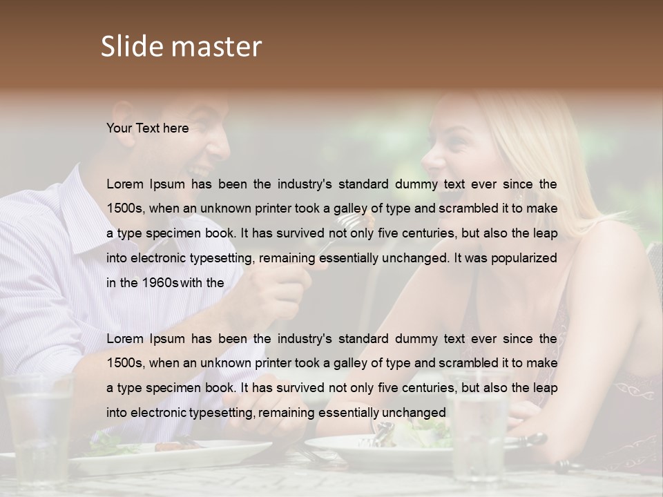 Woman Beautiful Man PowerPoint Template