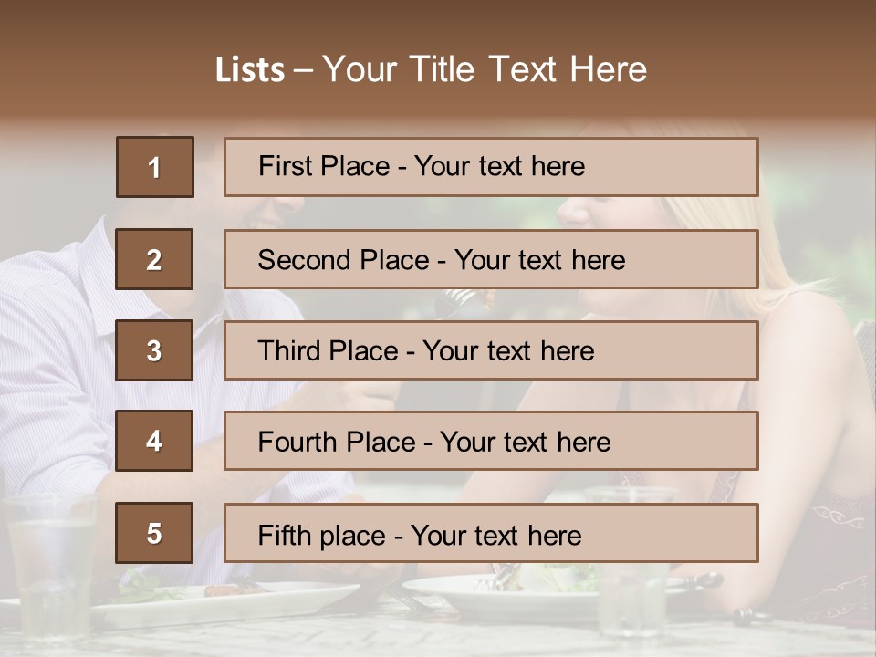 Woman Beautiful Man PowerPoint Template