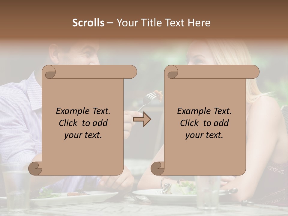 Woman Beautiful Man PowerPoint Template