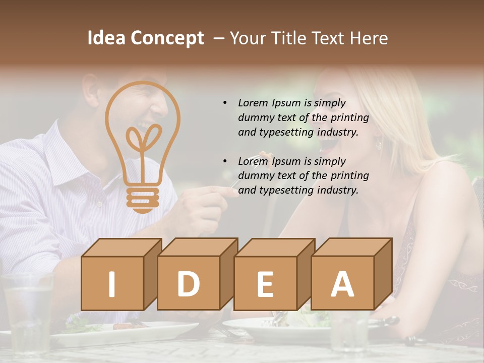 Woman Beautiful Man PowerPoint Template