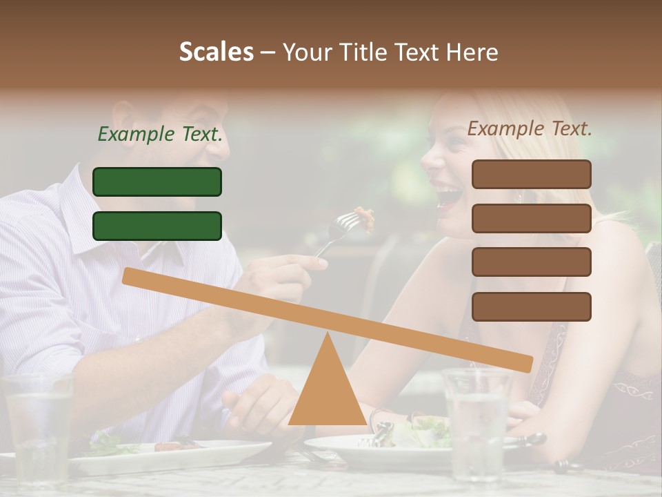 Woman Beautiful Man PowerPoint Template