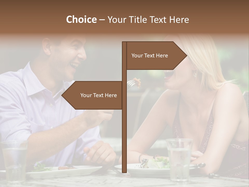 Woman Beautiful Man PowerPoint Template