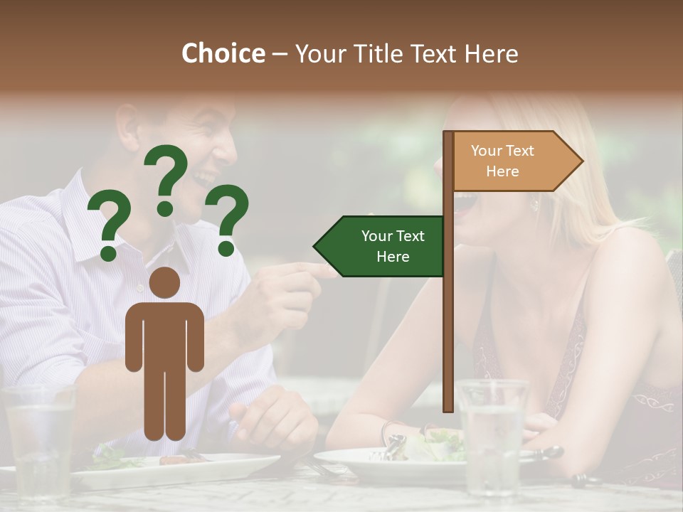 Woman Beautiful Man PowerPoint Template