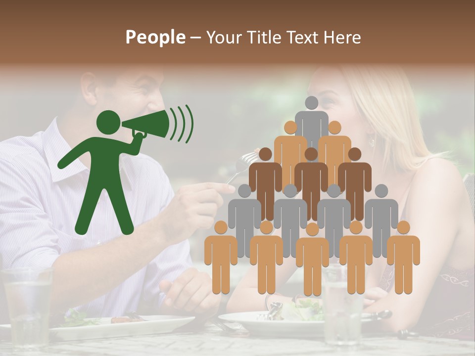 Woman Beautiful Man PowerPoint Template