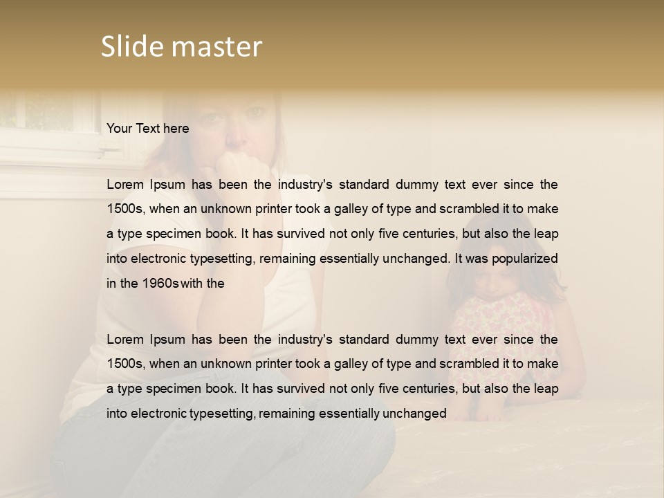 Sad Poverty Lifestyle PowerPoint Template