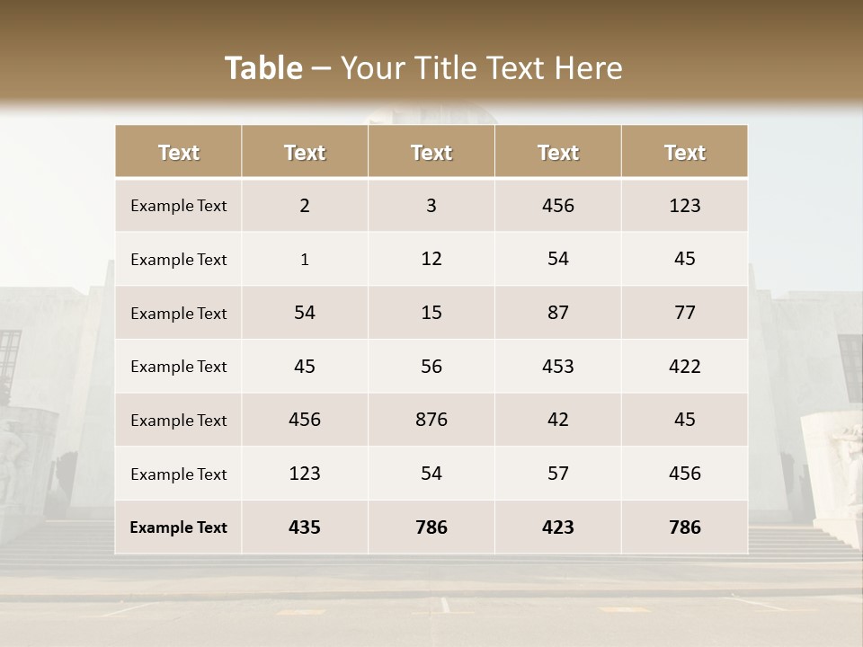 Grounds Marble Architecture PowerPoint Template