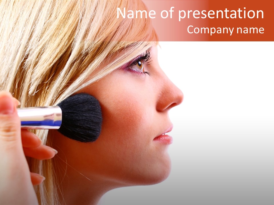 People Model Mascara PowerPoint Template