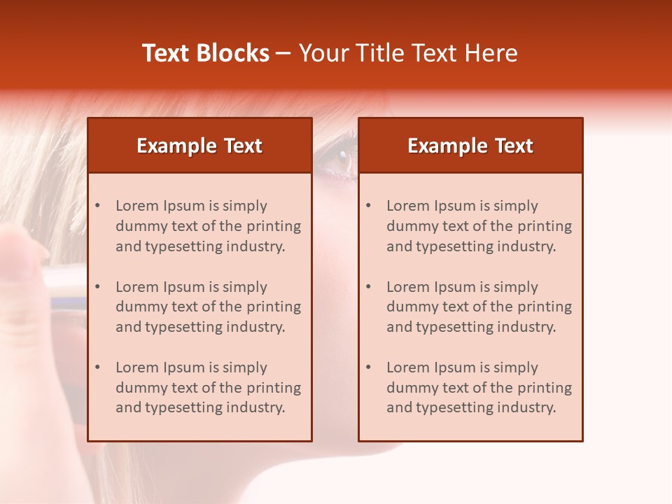 People Model Mascara PowerPoint Template