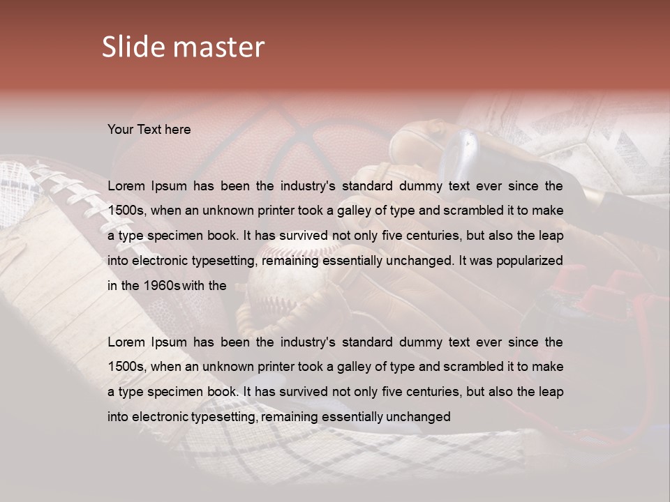 Sporting Stick Texture PowerPoint Template