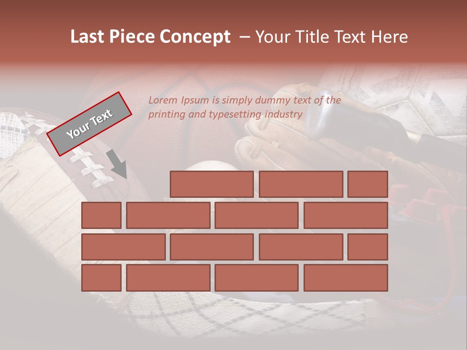 Sporting Stick Texture PowerPoint Template