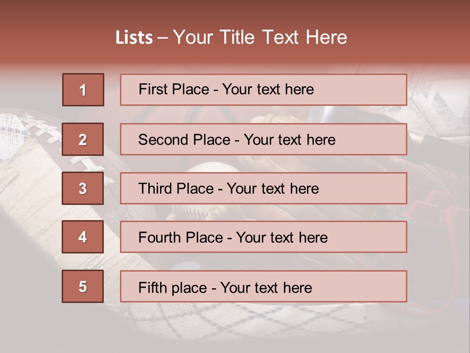 Sporting Stick Texture PowerPoint Template