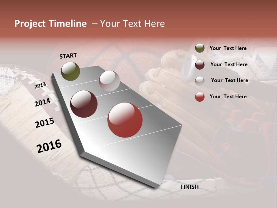 Sporting Stick Texture PowerPoint Template