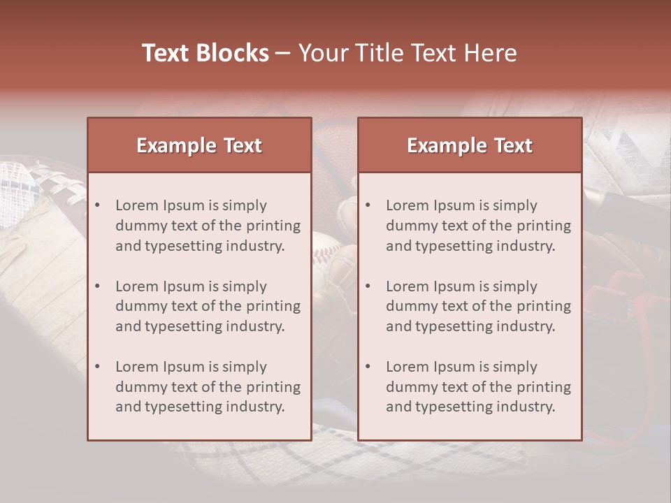 Sporting Stick Texture PowerPoint Template