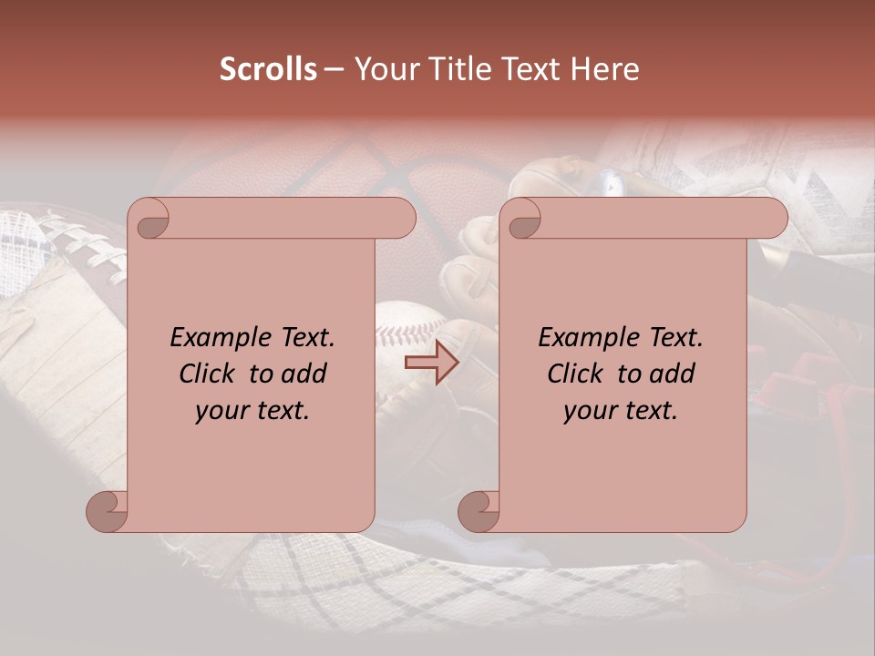 Sporting Stick Texture PowerPoint Template