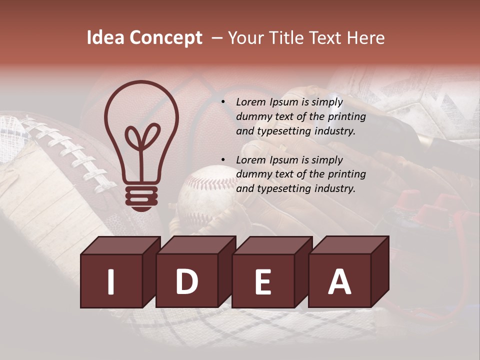 Sporting Stick Texture PowerPoint Template