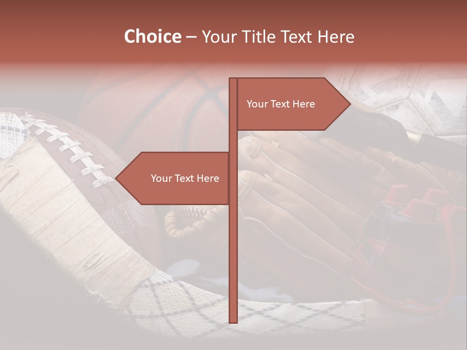 Sporting Stick Texture PowerPoint Template