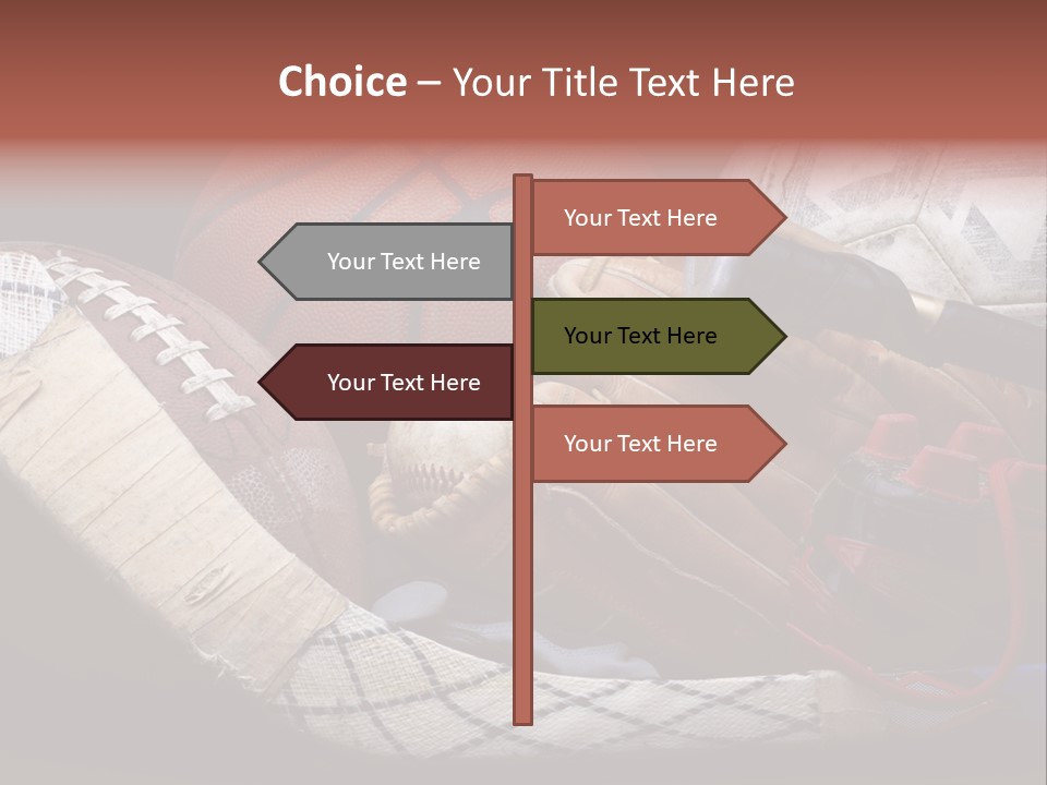 Sporting Stick Texture PowerPoint Template