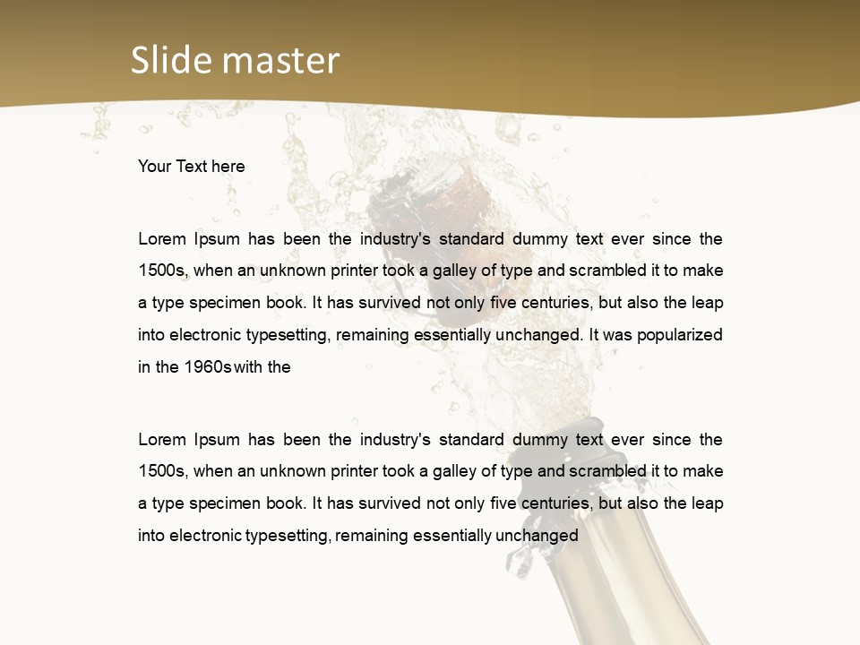 Isolated Wine White PowerPoint Template