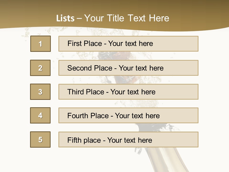 Isolated Wine White PowerPoint Template
