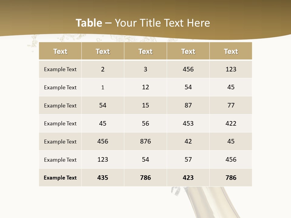 Isolated Wine White PowerPoint Template