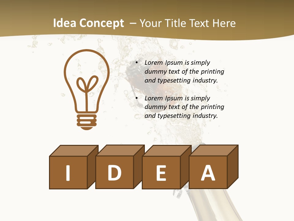 Isolated Wine White PowerPoint Template