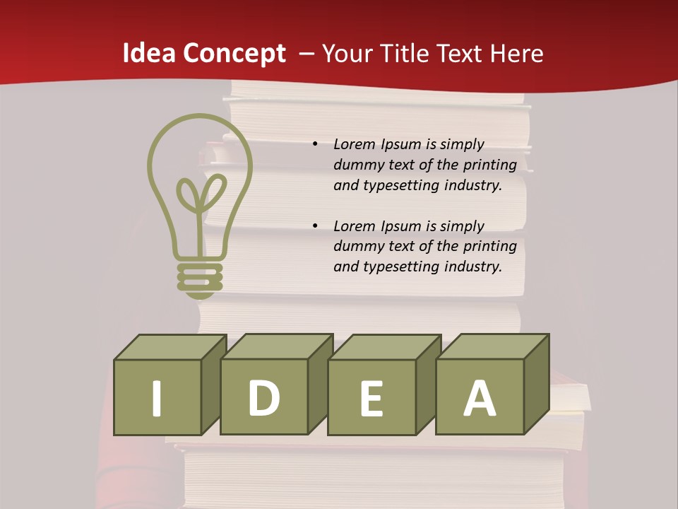 Bibliophile Hold Person PowerPoint Template