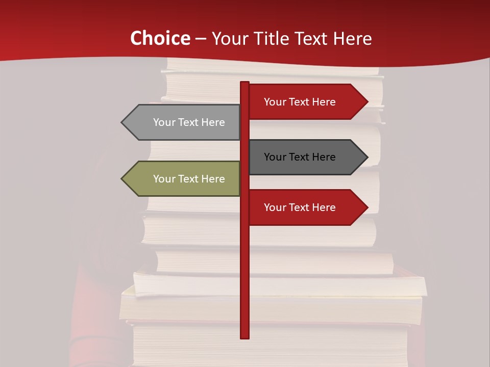 Bibliophile Hold Person PowerPoint Template