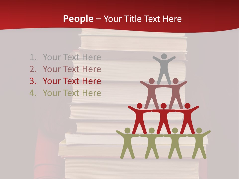 Bibliophile Hold Person PowerPoint Template