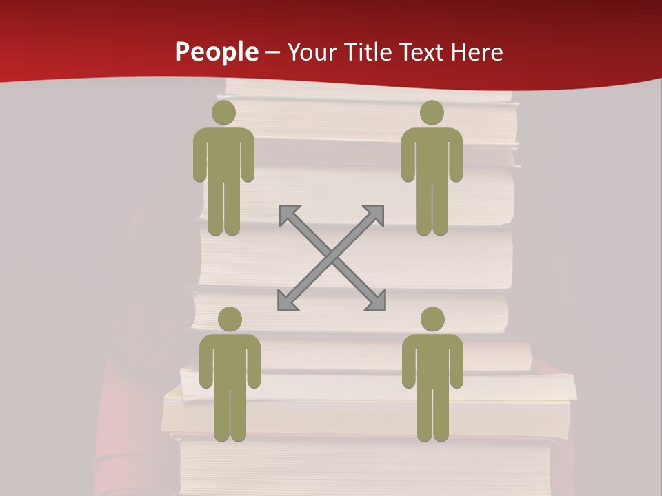 Bibliophile Hold Person PowerPoint Template