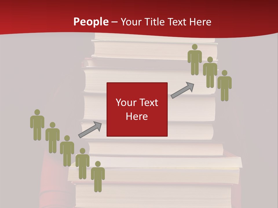 Bibliophile Hold Person PowerPoint Template