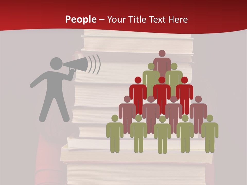 Bibliophile Hold Person PowerPoint Template