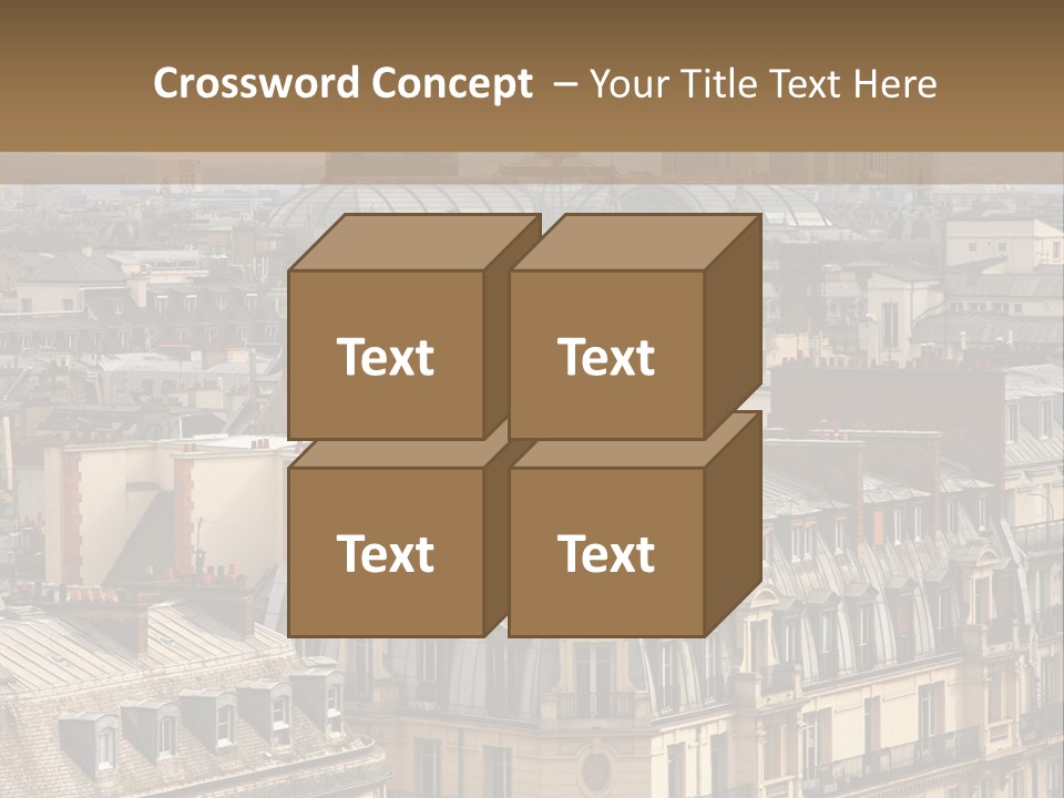 A View Of The Eiffel Tower From The Top Of A Building PowerPoint Template