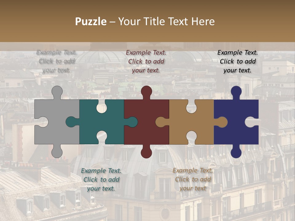 A View Of The Eiffel Tower From The Top Of A Building PowerPoint Template