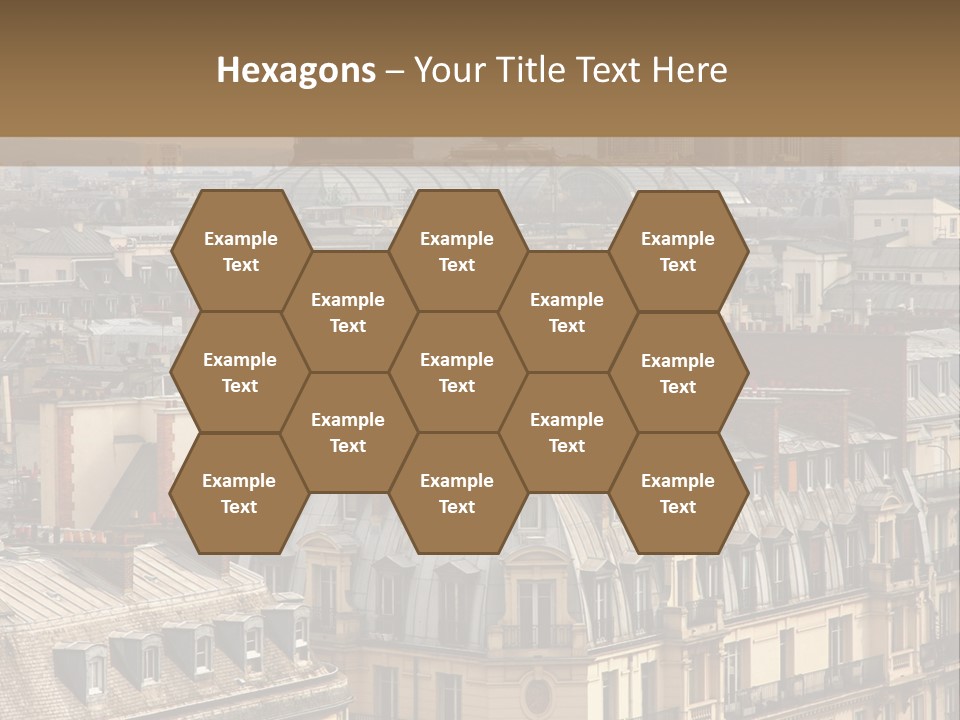 A View Of The Eiffel Tower From The Top Of A Building PowerPoint Template