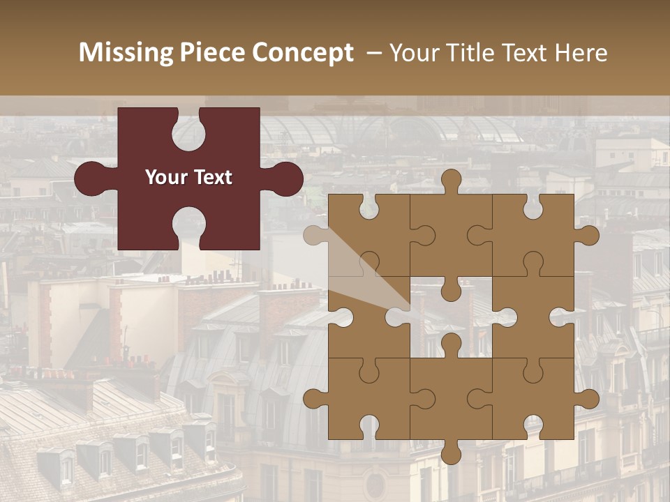 A View Of The Eiffel Tower From The Top Of A Building PowerPoint Template