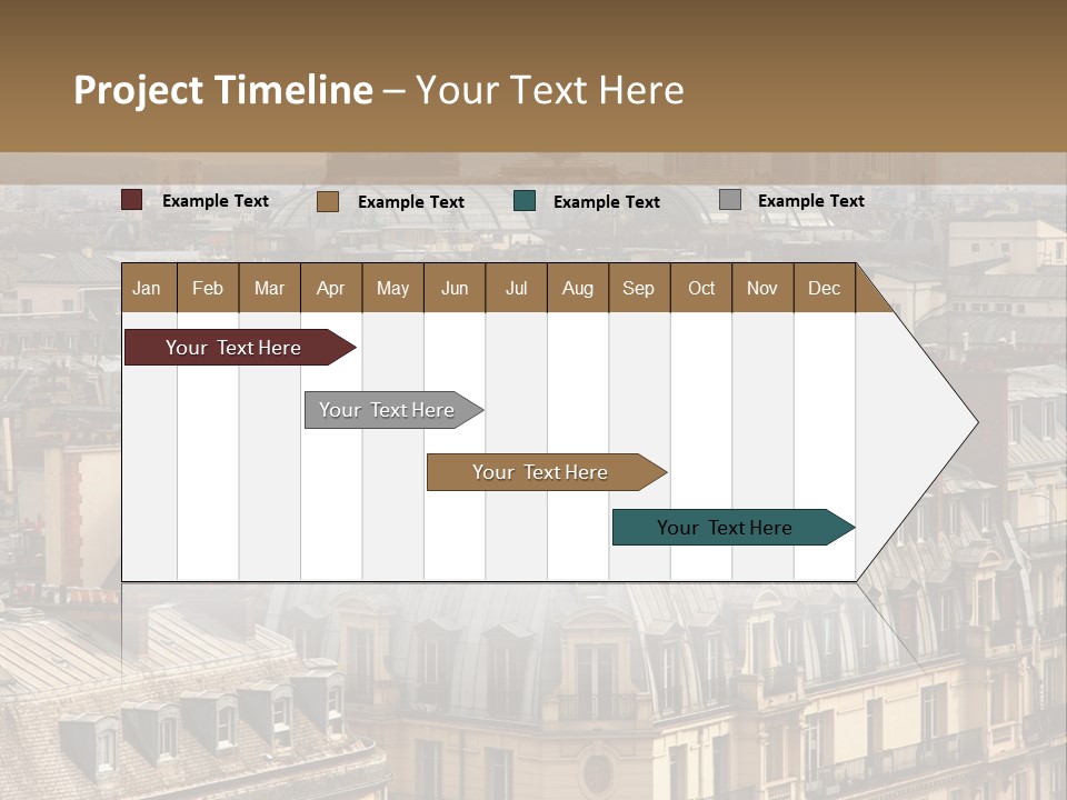 A View Of The Eiffel Tower From The Top Of A Building PowerPoint Template