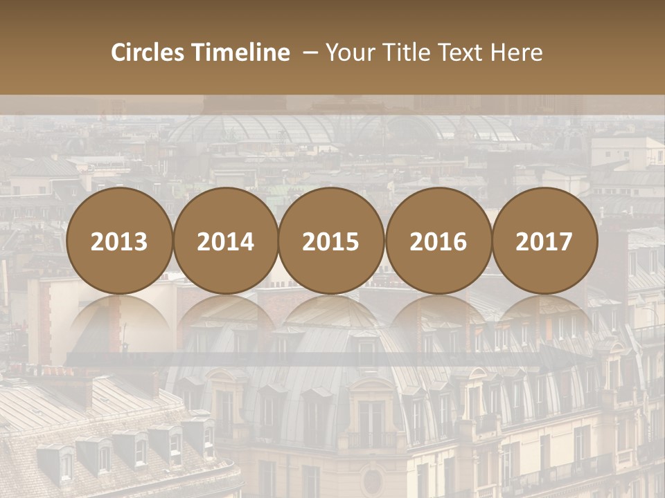 A View Of The Eiffel Tower From The Top Of A Building PowerPoint Template