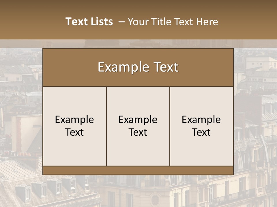 A View Of The Eiffel Tower From The Top Of A Building PowerPoint Template
