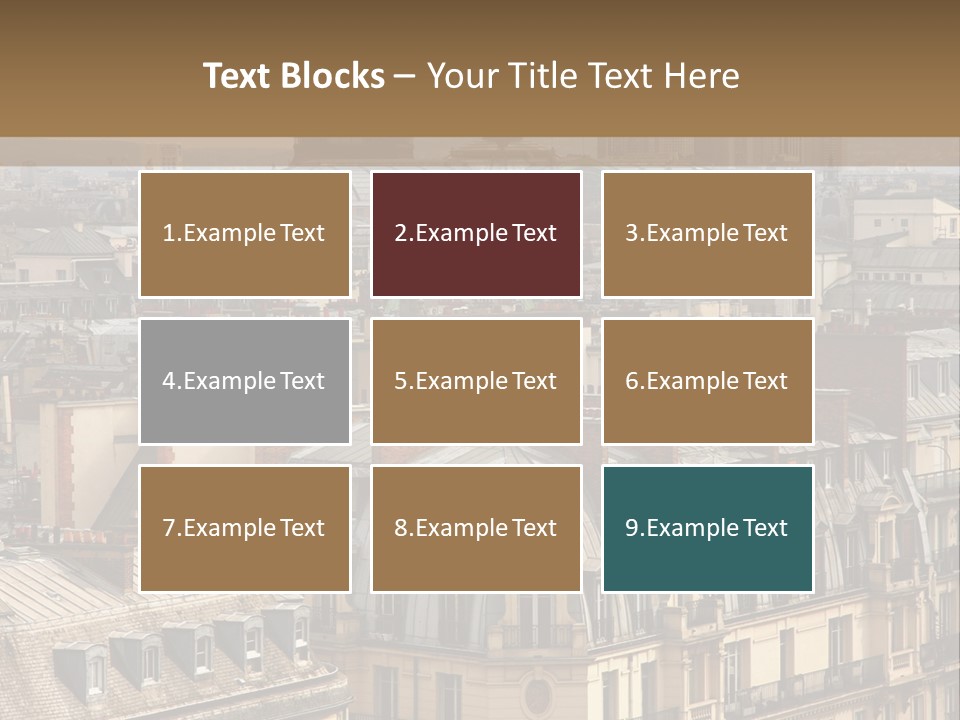 A View Of The Eiffel Tower From The Top Of A Building PowerPoint Template