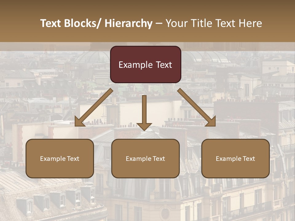 A View Of The Eiffel Tower From The Top Of A Building PowerPoint Template