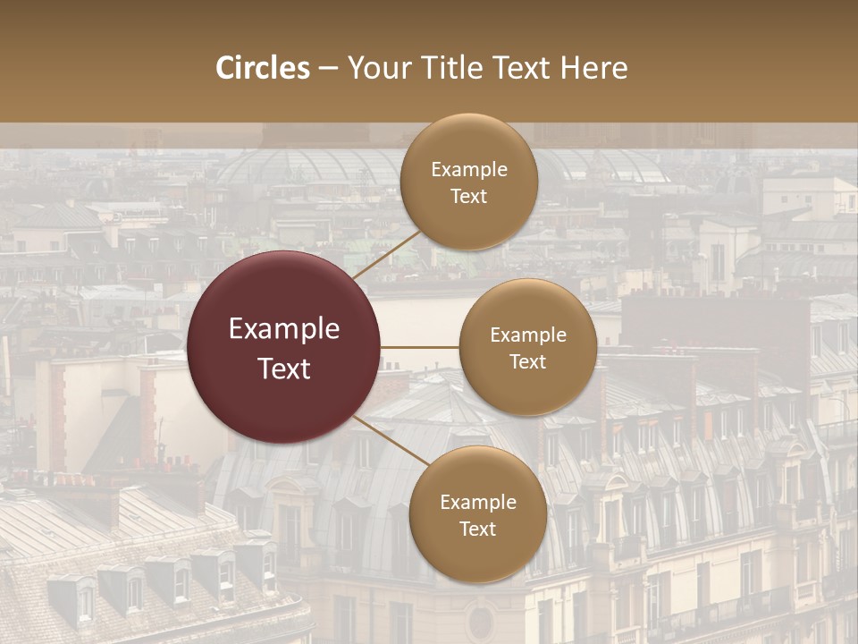A View Of The Eiffel Tower From The Top Of A Building PowerPoint Template