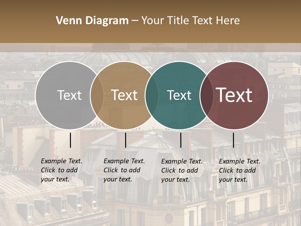 A View Of The Eiffel Tower From The Top Of A Building PowerPoint Template