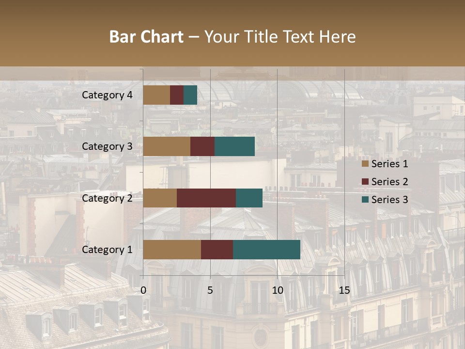 A View Of The Eiffel Tower From The Top Of A Building PowerPoint Template