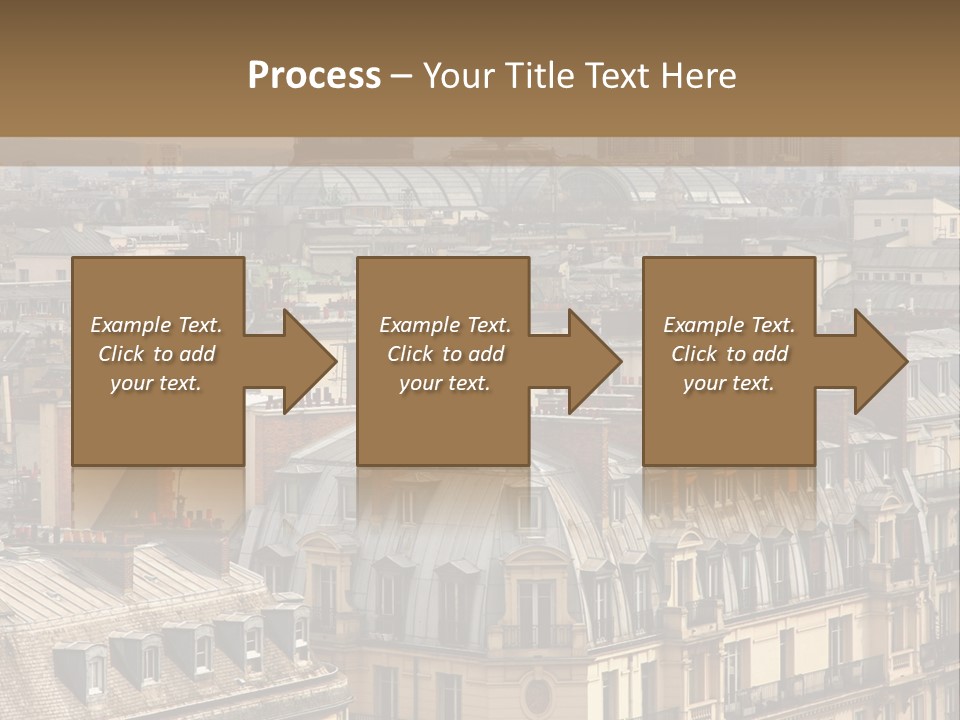A View Of The Eiffel Tower From The Top Of A Building PowerPoint Template