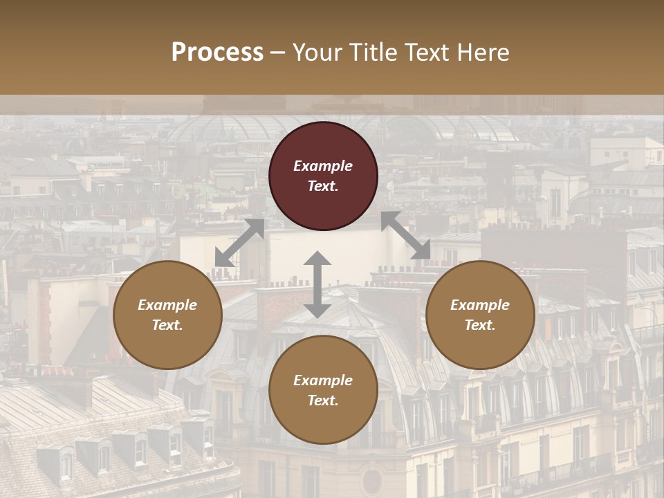A View Of The Eiffel Tower From The Top Of A Building PowerPoint Template