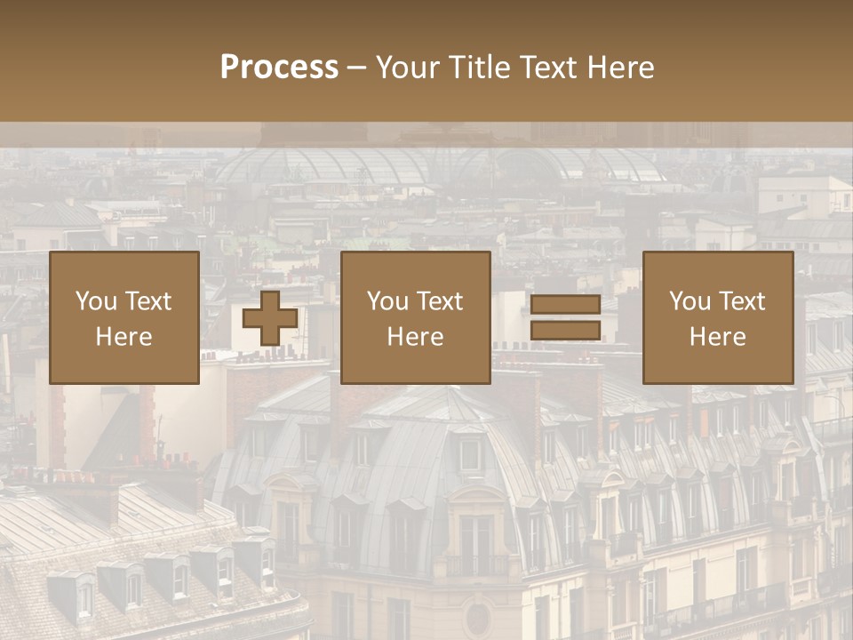 A View Of The Eiffel Tower From The Top Of A Building PowerPoint Template